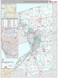 Buffalo-Niagara Falls Metro Area, NY Zip Code Wall Maps